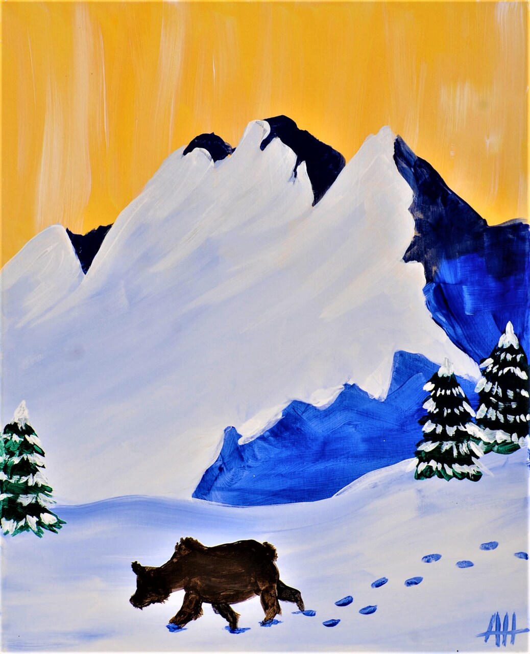Winter Paint Kit - Tundra Wanderer Acrylic Painting Kit & Video Lesson, DIY Craft, Art Gift Set, Beginner Painting, Paint At Home, Paint Party